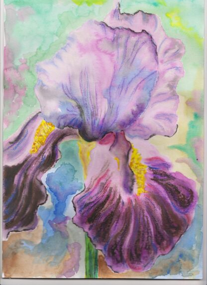 Painting of purple flower