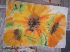 Painting of sunflowers
