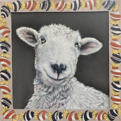 A painting of a sheep